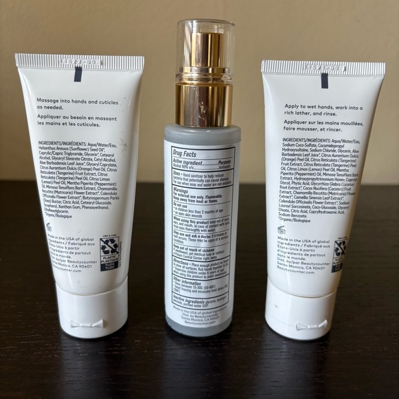 Beautycounter hand wash cream sanitizer set of 3 - Picture 5 of 6